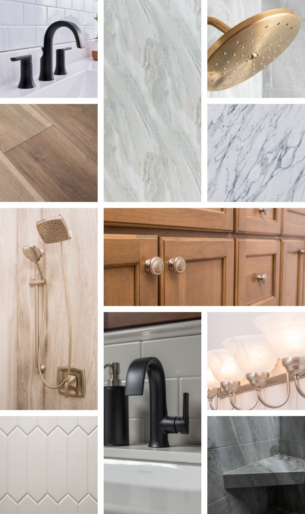 Bathroom remodeling materials and finishes