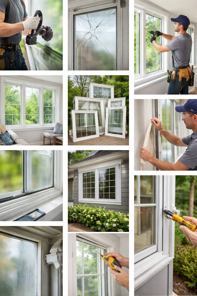 Window repair and replacement: glass, frames, weatherstripping, and hardware